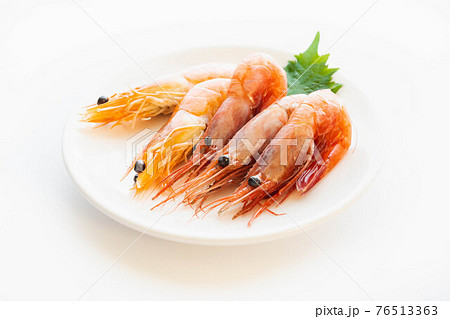 甘海老のカルパッチョの写真素材