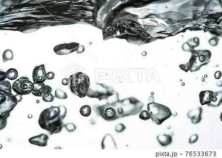 水中 水 気泡 泡の写真素材