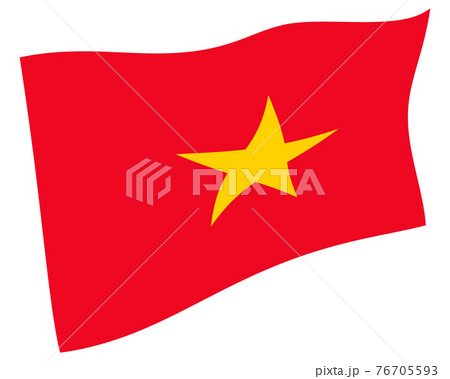ベトナム国旗のイラスト素材
