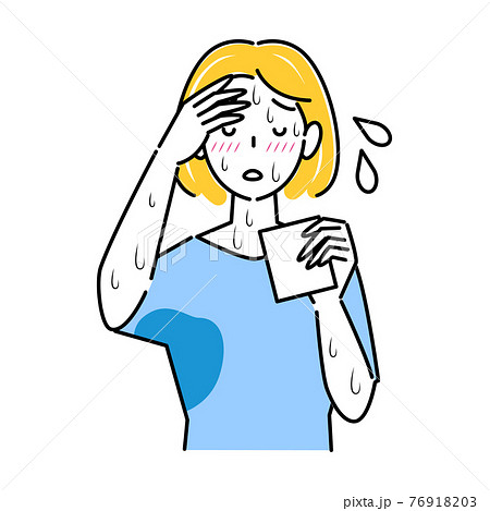 汗かきのイラスト素材