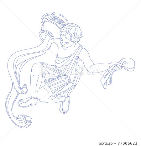 水瓶座のイラスト素材