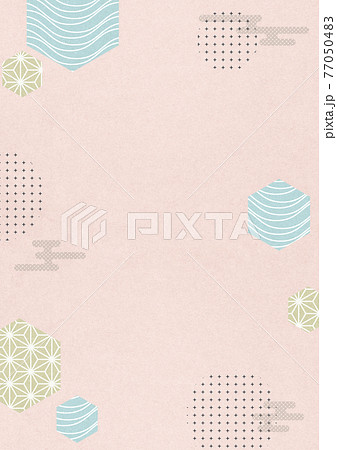 年賀状 背景素材 和柄 柄 イラスト レトロ シンプルの写真素材