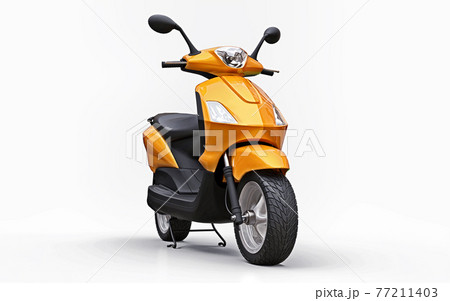 原付バイク バイク オレンジ オレンジ色の写真素材