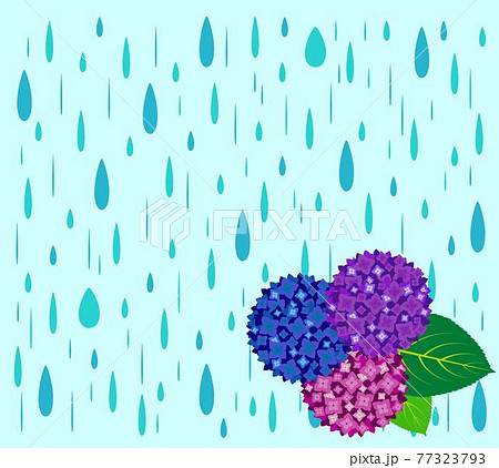 雨 しずく 6月 おしゃれのイラスト素材