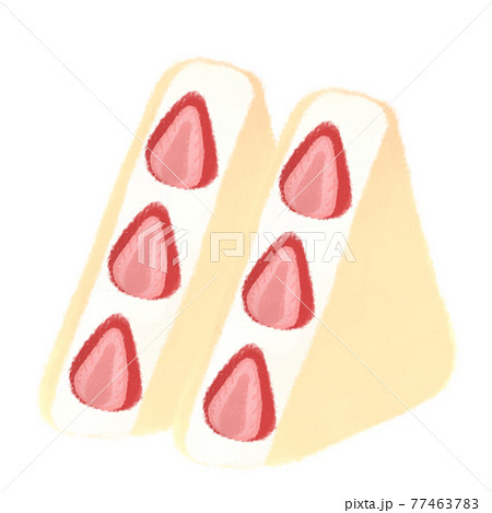 いちごサンドのイラスト素材