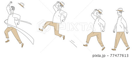 男性 男 ジャンプ ポーズ 人物の写真素材