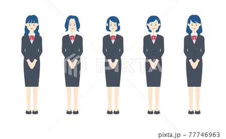 お辞儀 女性のイラスト素材