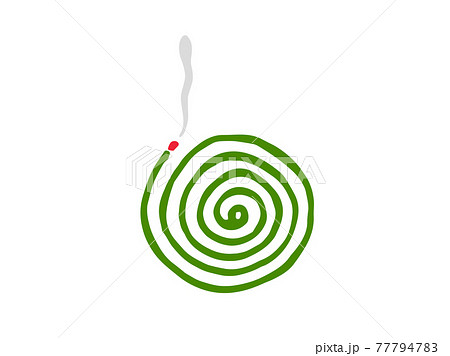 夏 風物詩 手書き風イラスト 手書きの写真素材