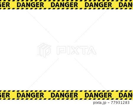 フレーム 危険 警告 背景の写真素材