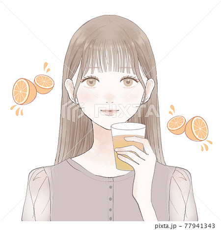 飲み物 持つのイラスト素材