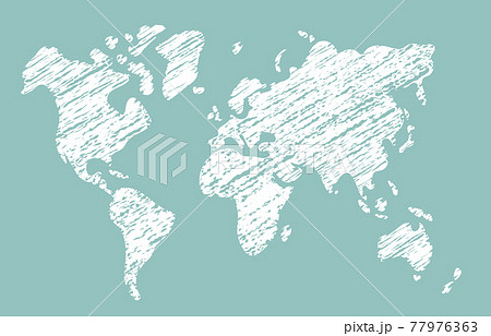 ベクター 世界地図 地図 手書きのイラスト素材