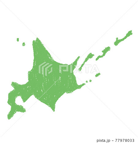 北海道 地図 地形 北国のイラスト素材