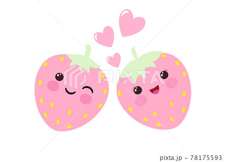 いちご イチゴ 苺 キャラクターのイラスト素材