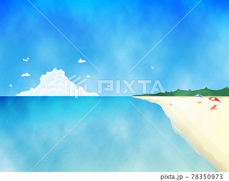 海 渚 海岸 砂浜のイラスト素材