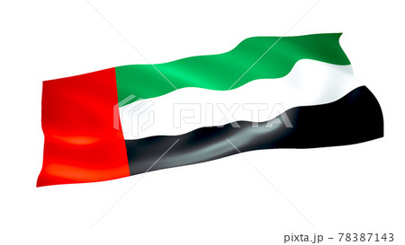 アラブ首長国連邦国旗のイラスト素材