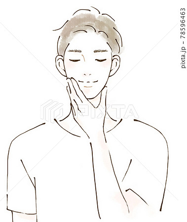 男性 顔 人物 ヒゲのイラスト素材