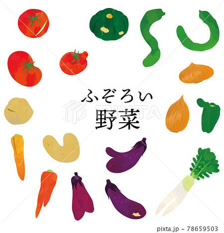 規格外野菜のイラスト素材