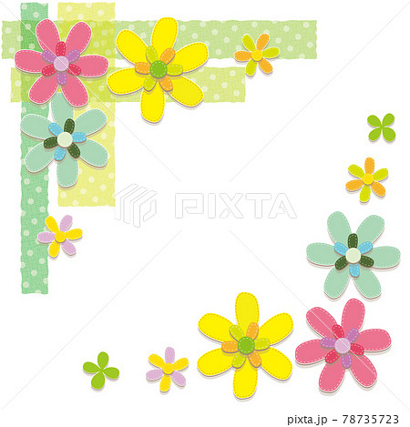 花 クローバー フェルト シロツメクサのイラスト素材