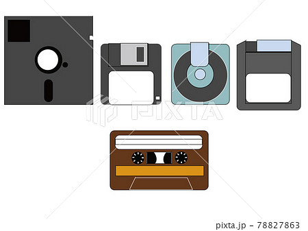 カセットテープのイラスト素材
