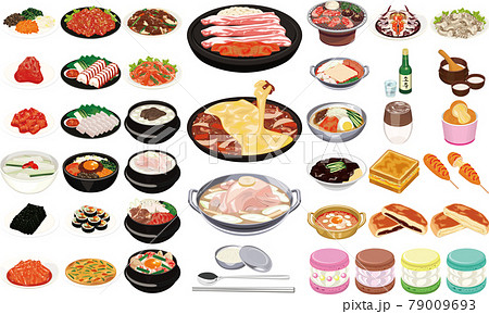 チヂミ 韓国料理のイラスト素材