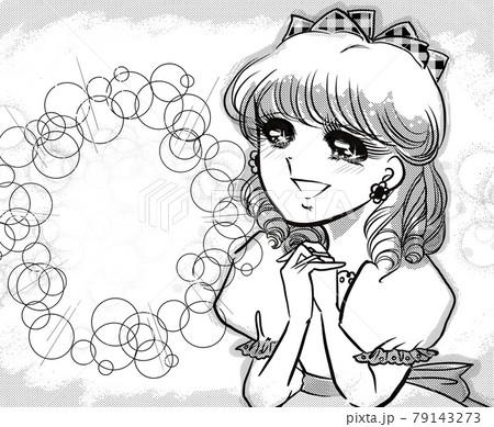 女性 女の子 お姫様 ドレスのイラスト素材