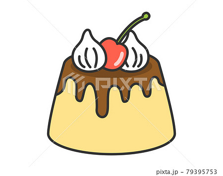 プリンアラモードのイラスト素材