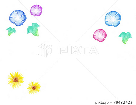 朝顔 花 手書き 夏のイラスト素材 朝顔 花 手書き 夏のイラスト素材