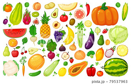 野菜 フルーツのイラスト素材
