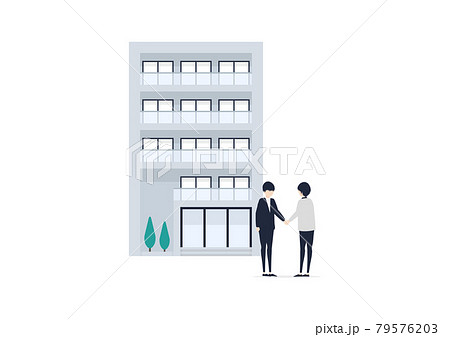 外観 住居 デザイナーズマンションのイラスト素材
