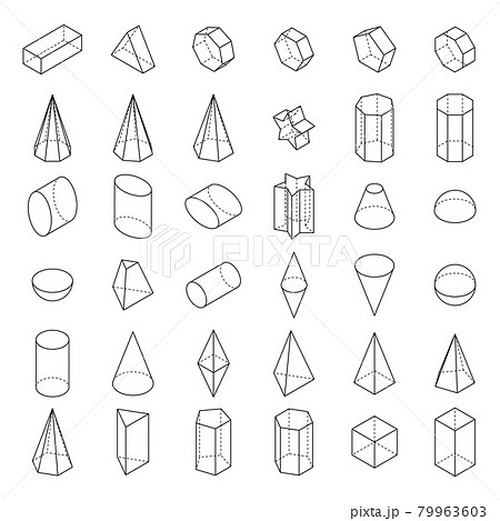 数学図形 イラストの写真素材