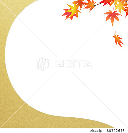 9月 フレーム 柄 背景素材のイラスト素材