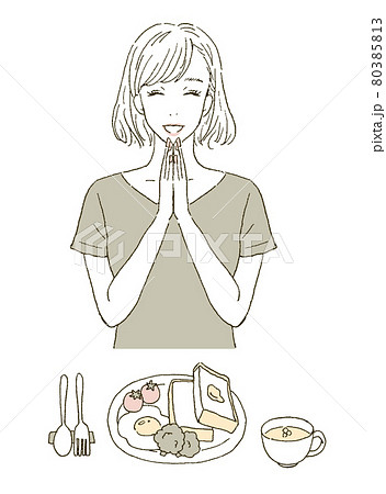 手を合わせるのイラスト素材