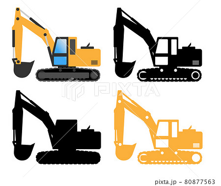 ショベルカーのイラスト素材集 ピクスタ