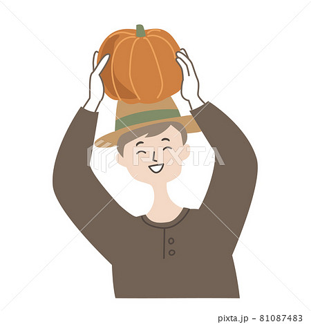 かぼちゃ畑のイラスト素材