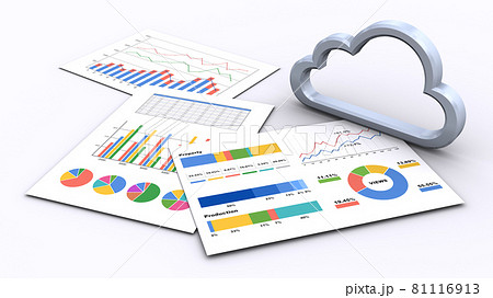 データ集計のイラスト素材