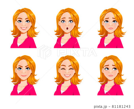 人物 驚き びっくり 顔 表現のイラスト素材