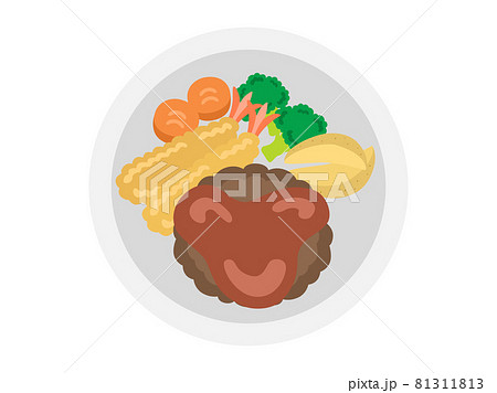 ハンバーグのイラスト素材集 ピクスタ