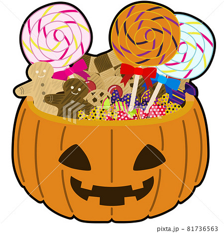 ハロウィン お菓子のイラスト素材