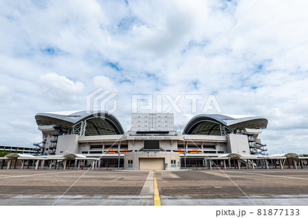 埼玉スタジアム 屋根の写真素材