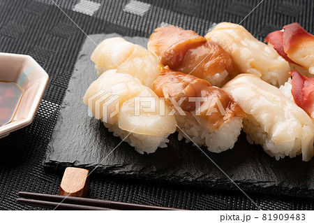 生ホッキ貝の写真素材