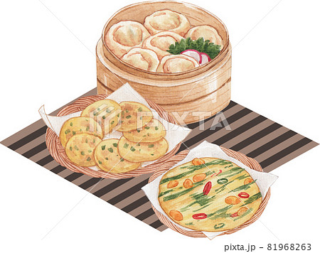 チヂミのイラスト素材