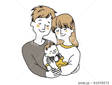 抱く 子育て 親子 母親のイラスト素材