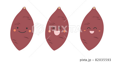 イラスト サツマイモ かわいい キャラクター さつまいもの写真素材