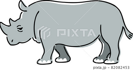 サイ 動物のイラスト素材 サイ 動物のイラスト素材