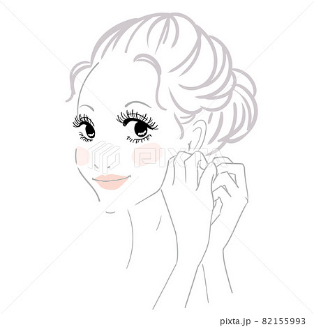 まつげエクステ つけまつげ イメージイラストのイラスト素材