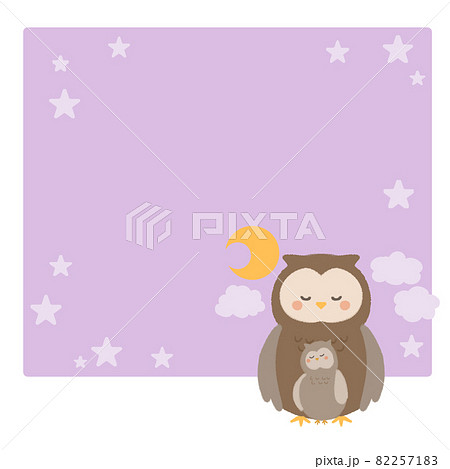 背景素材 背景 壁紙 フクロウのイラスト素材