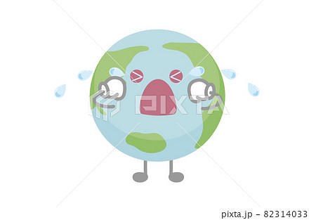 泣く キャラクターの写真素材