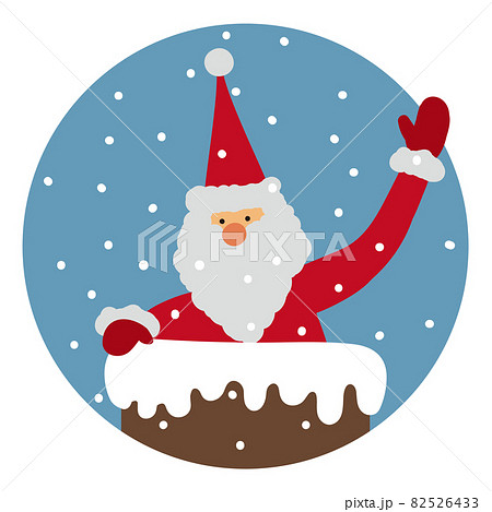 クリスマス サンタクロース 煙突 イラストのイラスト素材 クリスマス サンタクロース 煙突 イラストのイラスト素材