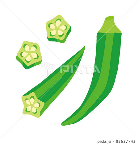 オクラのイラスト素材集 ピクスタ