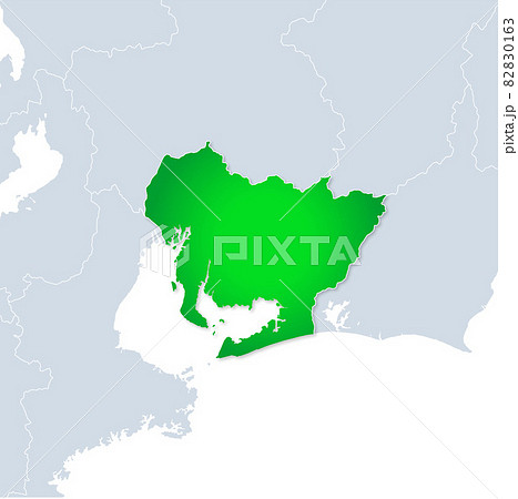 東海地方 日本 日本地図 地図の写真素材 - PIXTA